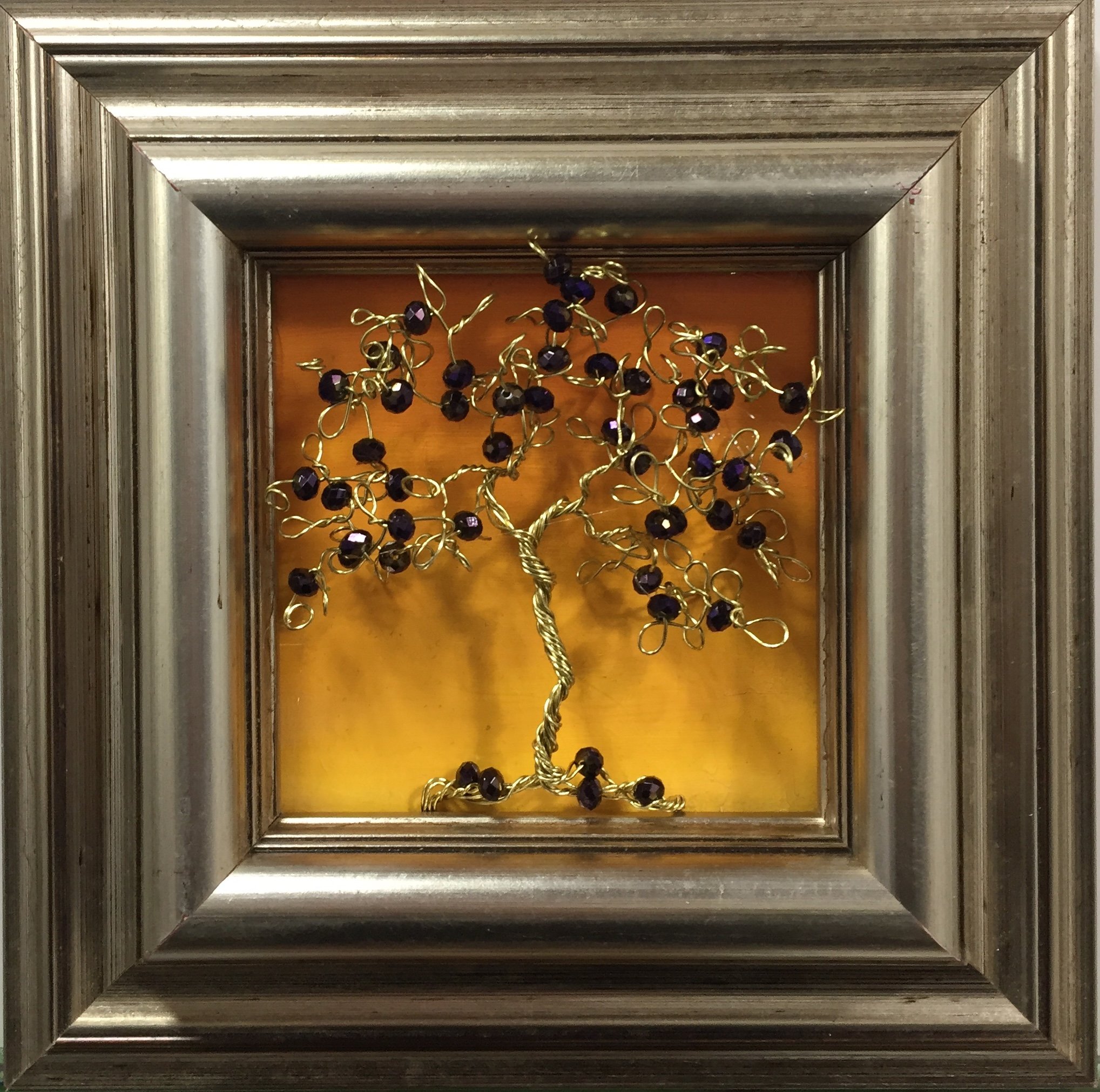 Garnet Coloured Beaded Tree mini #2 by Gail Seemann — Allied